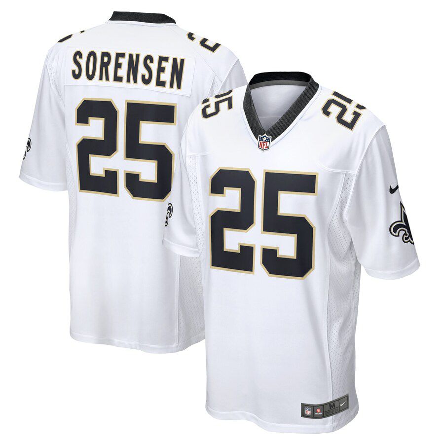 Men New Orleans Saints #25 Daniel Sorensen Nike White Player Game NFL Jersey